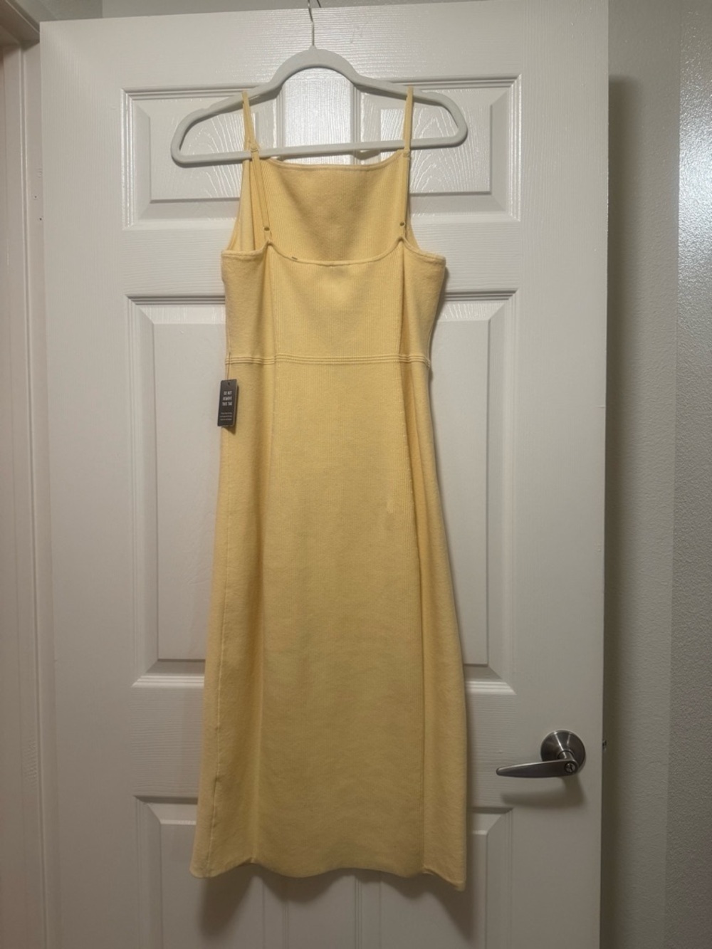 Express Ribbed High Square Neck Midi Sweater Dress - Picture 10 of 16